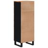 vidaXL Highboard Natural and Black Solid Acacia Wood Tall Highboard