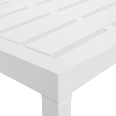 vidaXL 4 Piece Patio Lounge Set Plastic White