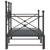 vidaXL Daybed With Trundle Black Steel Queen Expandable