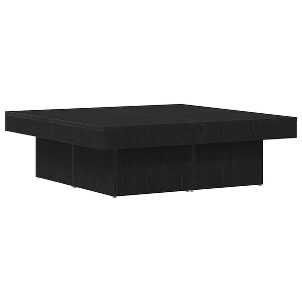 vidaXL Coffee Table Black Oak 35.43 x 35.43 x 11.02 in Engineered Wood