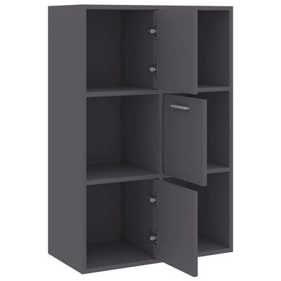 vidaXL Storage Cabinet Gray 23.6"x11.6"x35.4" Engineered Wood