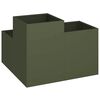 vidaXL Garden Planter Olive green 100 x 100 x 60 cm Steel