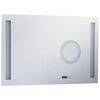 vidaXL Bathroom Mirror Silver Glass 39.4 x 23.6 in Bathroom Mirror