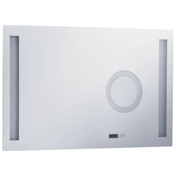 vidaXL Bathroom Mirror Silver Glass 39.4 x 23.6 in Bathroom Mirror