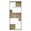 vidaXL Book Cabinet White and Sonoma Oak Engineered Wood