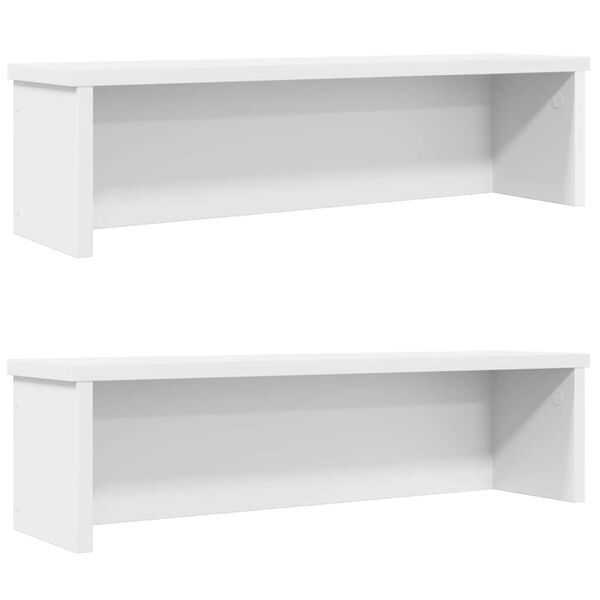 vidaXL Kitchen Racks Stackable 2 pcs White 23.6x5.9x6.3"