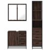vidaXL Bathroom Furniture Set Brown Oak Engineered Wood, Metal