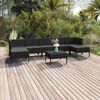 vidaXL Garden Lounge Set Black