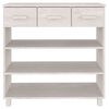 vidaXL Console Table White Solid pine wood, MDF Medium Console Table