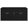 vidaXL Sink Cabinet with Storage with Door Black Oak Engineered Wood