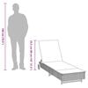 vidaXL Sun Lounger with Wheels and Cushion Black Poly Rattan