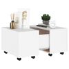 vidaXL Coffee Table White Engineered wood Medium Extendable
