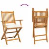 vidaXL Folding Chair 6 pcs White 49 x 57.5 x 92cm Solid Acacia wood