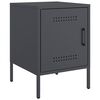 vidaXL Bedside Cabinet Set of 2 Anthracite Steel Medium