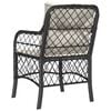 vidaXL Garden Chair Set of 2 Black PE Rattan, Powder-Coated Steel