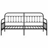 vidaXL Daybed Frame with Headboard Black 42.1" x 79.9" Steel