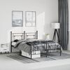 vidaXL Bed Frame Black Powder-Coated Steel Full Stylish and Durable