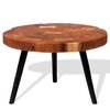vidaXL Coffee Table Brown and black Solid Acacia wood and iron Medium