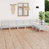 vidaXL Garden Lounge Set White Solid Pine Wood 7 Piece Modular