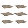 vidaXL Chair Cushion Set of 6 Taupe