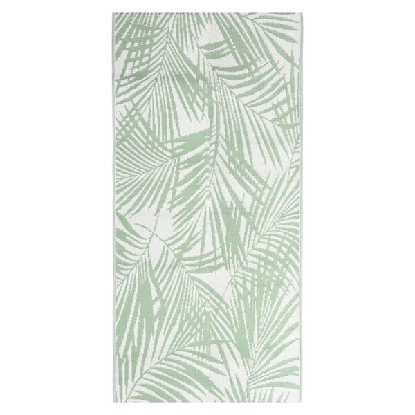 vidaXL Outdoor Rug Green Polypropylene 31.5 x 59.1 in Pattern
