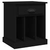 vidaXL Bedside Cabinet Set of 2 Black Engineered wood Medium