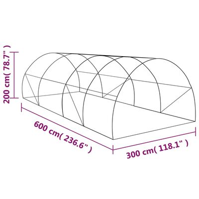 vidaXL Greenhouse 193.8 ft² 236.2"x18.1"x78.7"