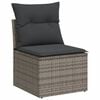vidaXL Garden Sofa Set Grey PE Rattan Large Foldable Garden Sofa Set