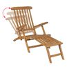 vidaXL Deck Chair Foldable Teak Chair Rectangular Traditional