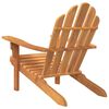 vidaXL Garden Adirondack Chair Set of 2 Natural Wood Solid Teak Wood
