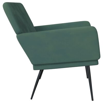 vidaXL Bench Dark Green 42.5"x31.1"x31.1" Velvet