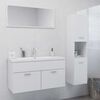 vidaXL Bathroom Furniture Set High gloss white Engineered wood, Acrylic