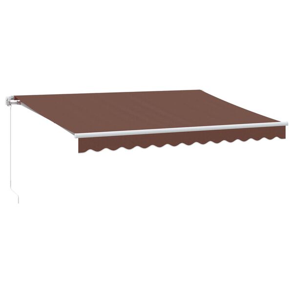 vidaXL Retractable Awning Brown