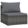 vidaXL Garden Lounge Set Grey PE rattan Large Modular