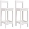 vidaXL Garden Bar Set White Solid pine wood Medium Durable