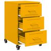 vidaXL Bedside Cabinet Mustard Yellow Cold-rolled steel Medium