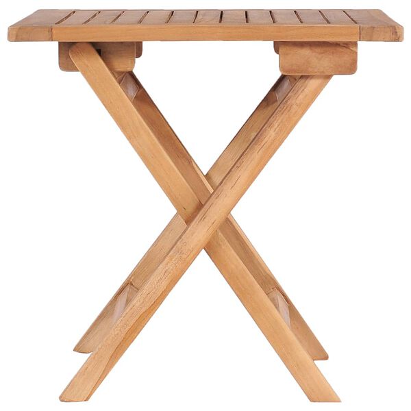 vidaXL Outdoor Table Teak Solid Teak wood Small Foldable Outdoor Table