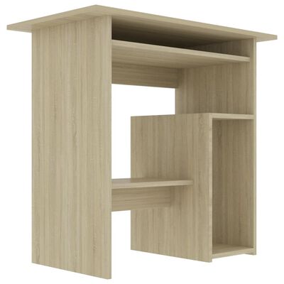 vidaXL Desk Sonoma Oak 31.5"x17.7"x29.1" Engineered Wood