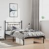 vidaXL Bed Frame Black Steel Twin Bed Frame Rectangular Industrial