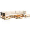 vidaXL Garden Sofa Set Black Solid acacia wood Large Modular