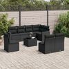 vidaXL Garden Sofa Set Black