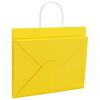 vidaXL Paper Bags 50 pcs with Handles Yellow 32x22x24 cm