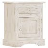 vidaXL Bedside Cabinet White Solid mango wood 15.7 x 11.8 x 19.7 in
