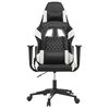 vidaXL Gaming Chair Black and White Faux Leather