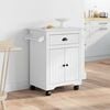 vidaXL Kitchen Trolley "BODO" White 28.3x17.7x31.5"