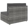 vidaXL Garden Sofa Gray and anthracite