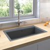 vidaXL Kitchen Sink Gray 79 x 50 x 31 cm Granite