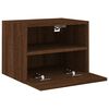vidaXL TV Wall Cabinet Brown oak Engineered wood Compact TV Wall Cabinet