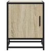 vidaXL Bedside Cabinet Sonoma Oak Engineered Wood, Metal Standard