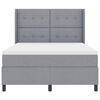 vidaXL Box Spring Bed with Mattress Light gray 55.1" x 78.7" fabric
